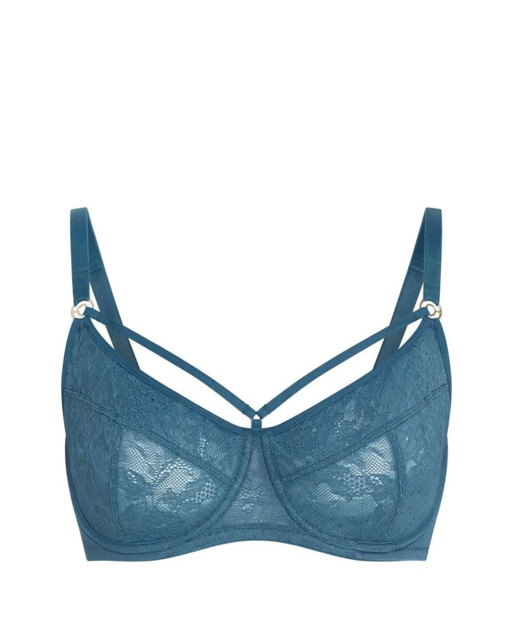 Marlies Dekkers Blue Lace-Detail Bra