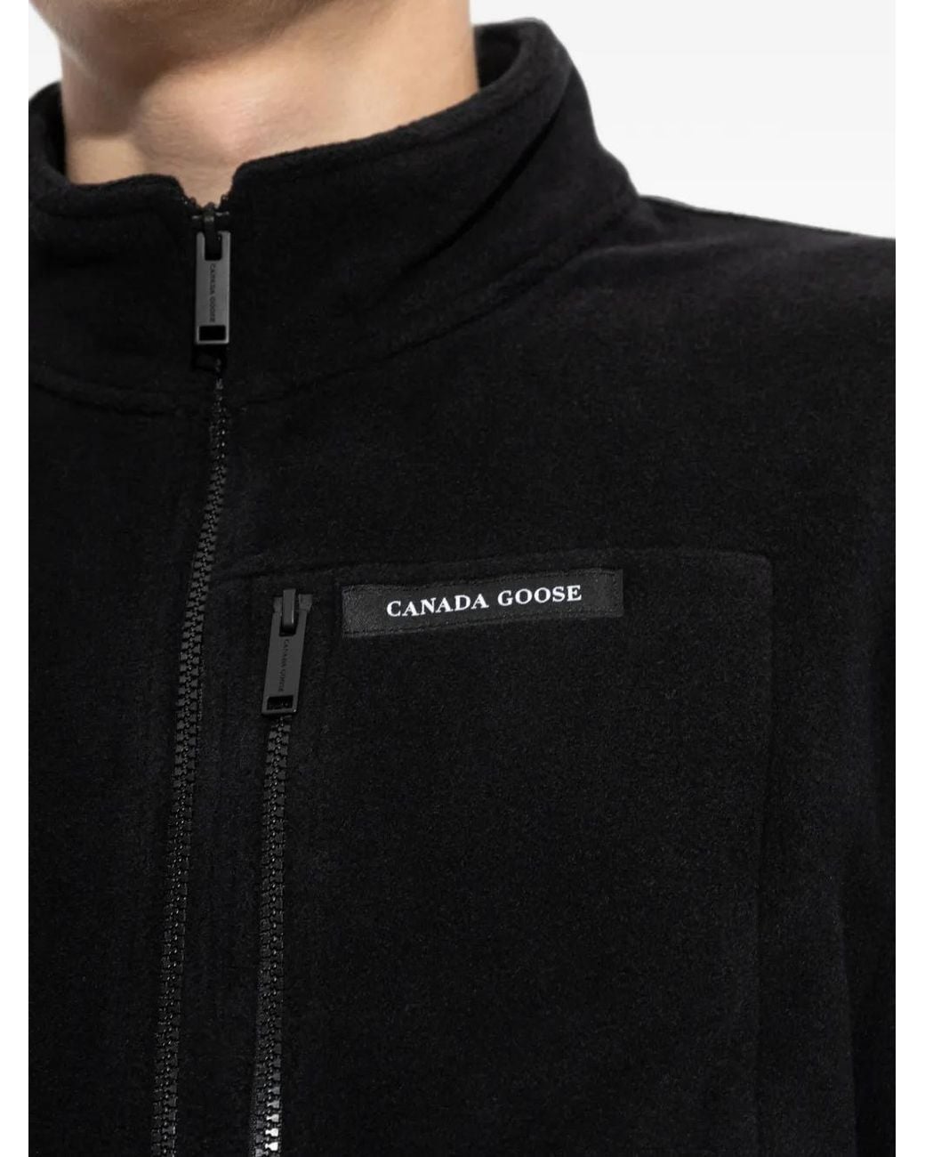 Canada Goose Black Loma Logo-Patch Sweater for men