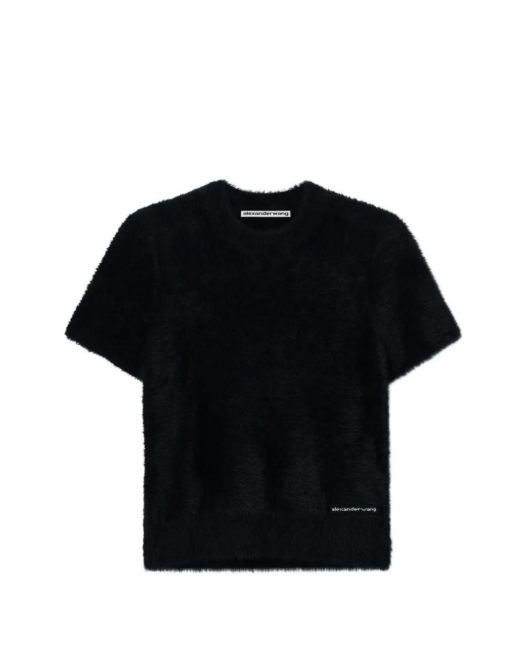 Alexander Wang Black Textured Chenille Crewneck Pullover