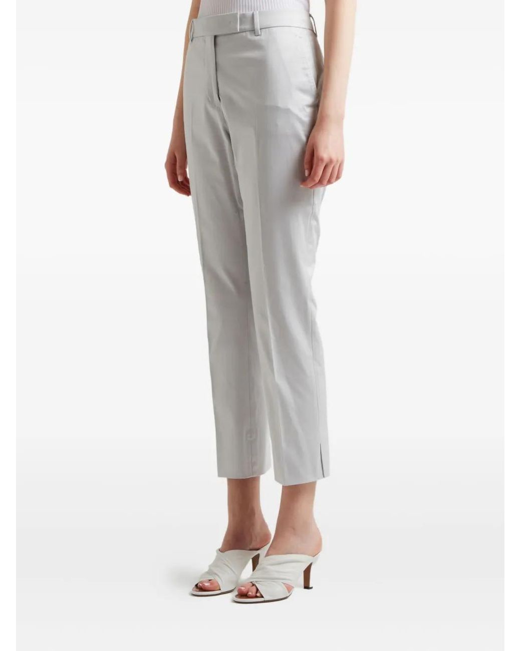 Incotex Gray Flat-Front Trousers