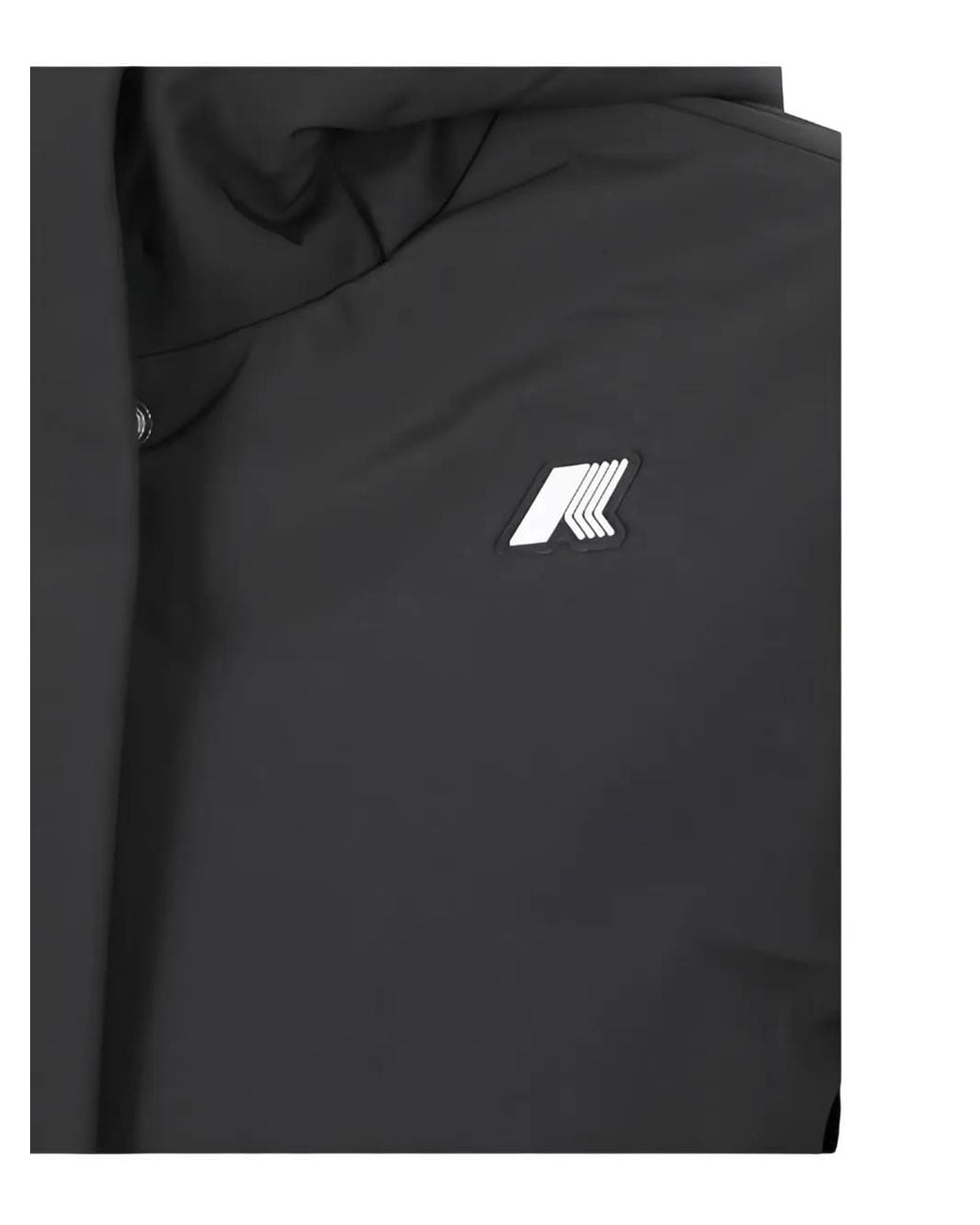 K-Way Black Siphane Quilted Hooded Jacket
