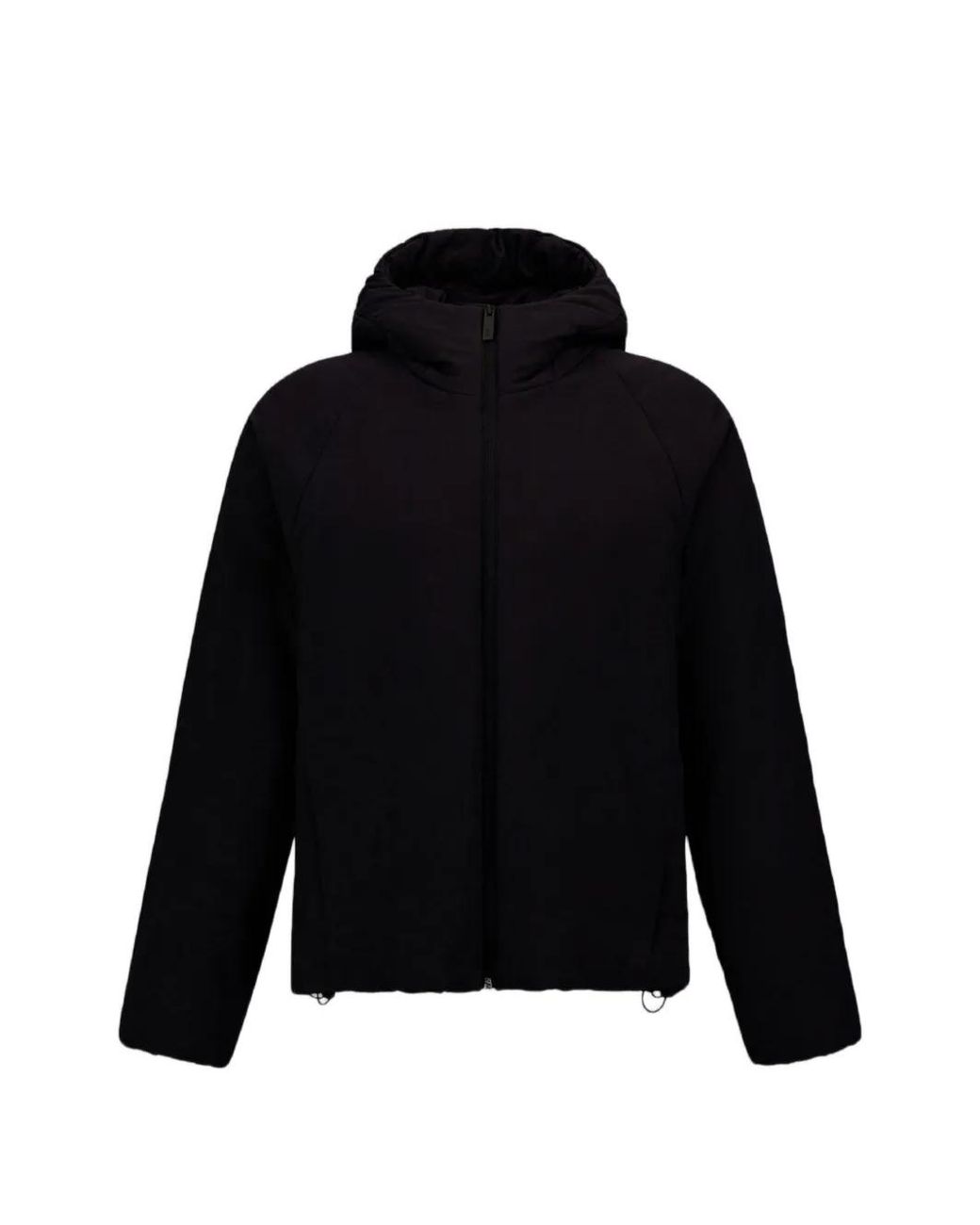Laminar Black Hooded Padded Jacket for men