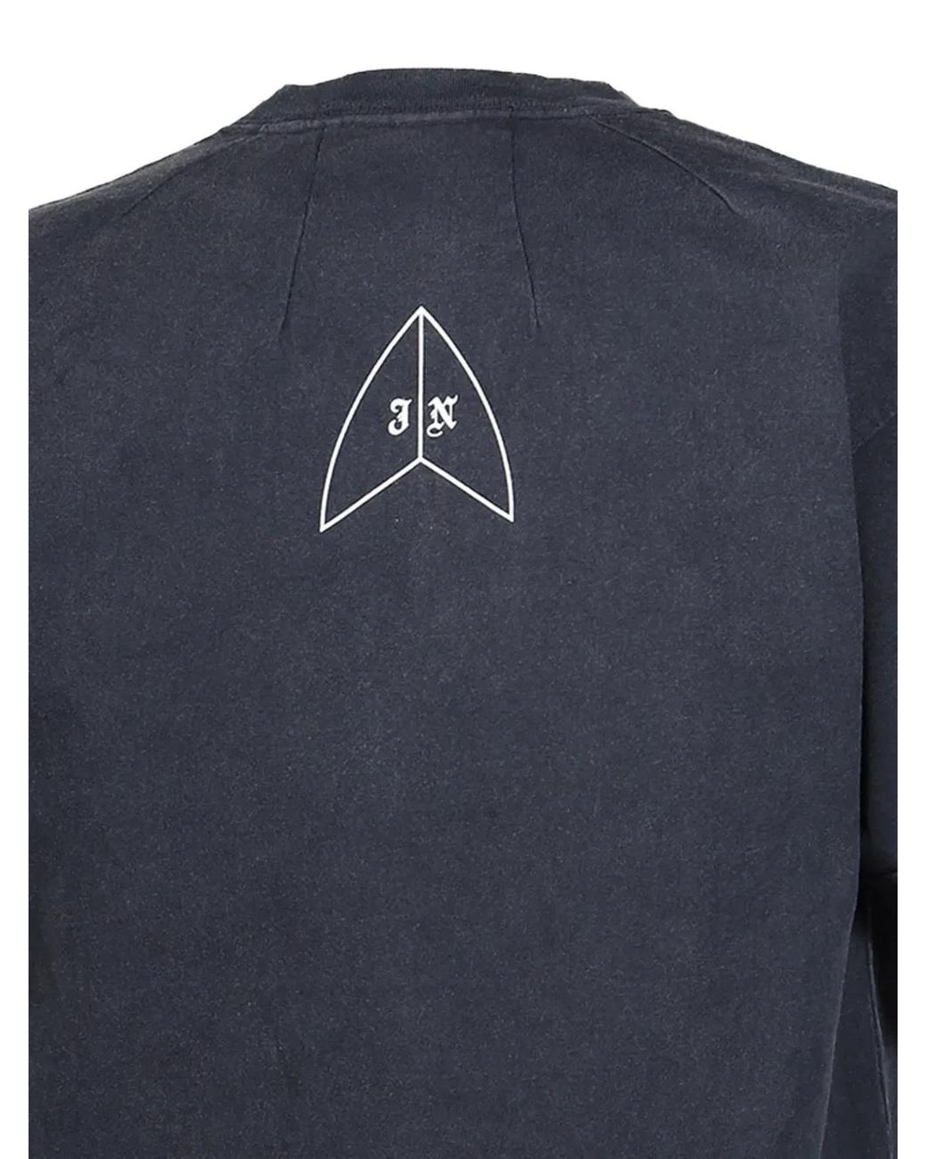 JUN/NAKAYAMA Blue Graphic-Print Box-Fit T-Shirt for men