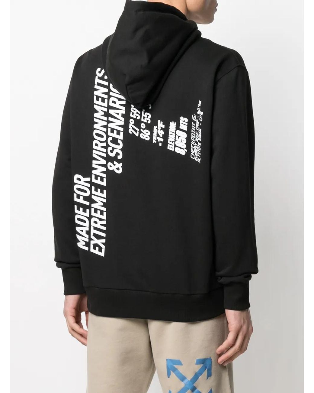 Ih Nom Uh Nit Black Logo Drawstring Hoodie for men