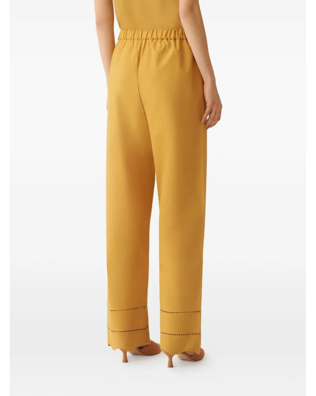Fabiana Filippi Yellow Elasticated Trousers
