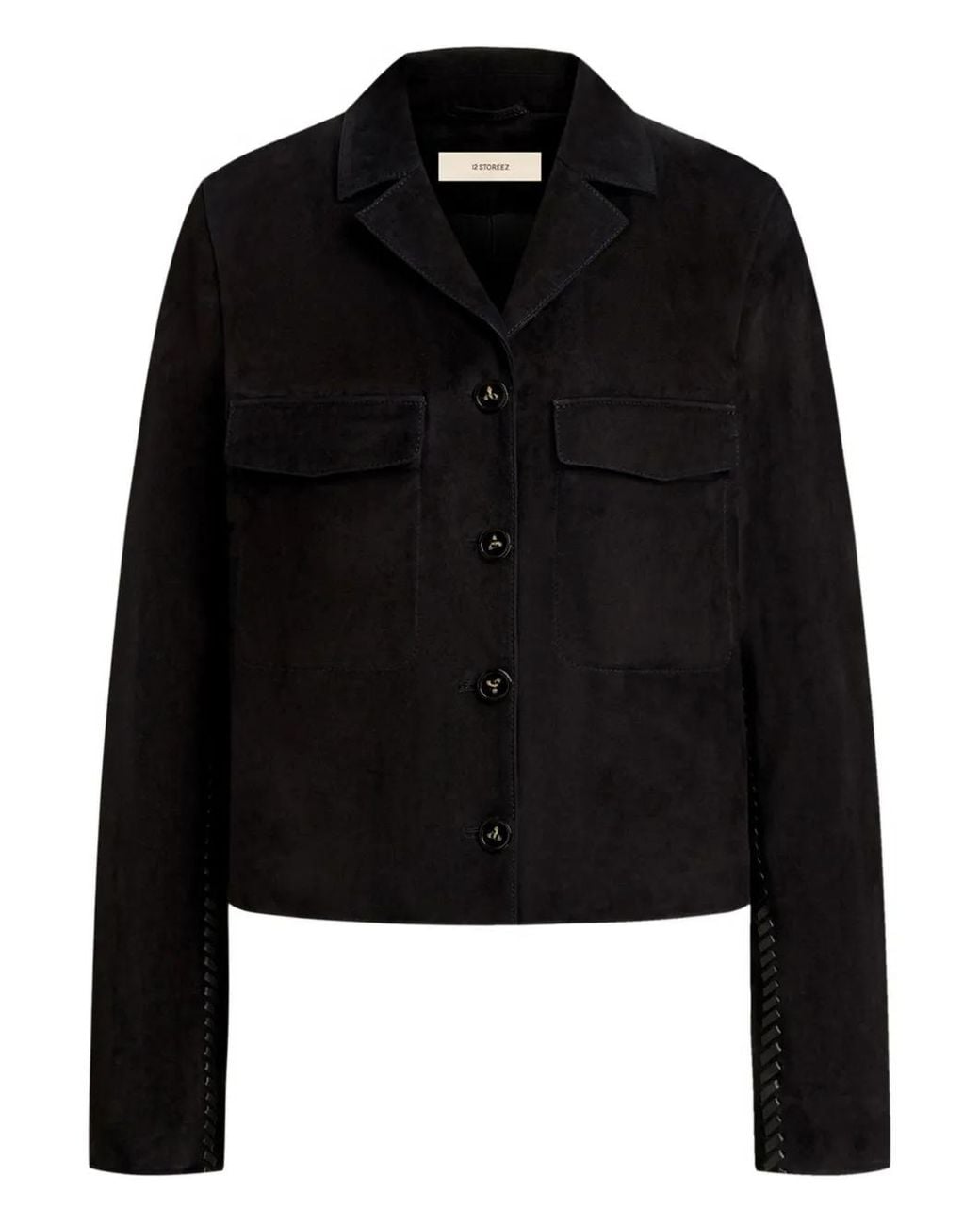 12 STOREEZ Black Suede Jacket