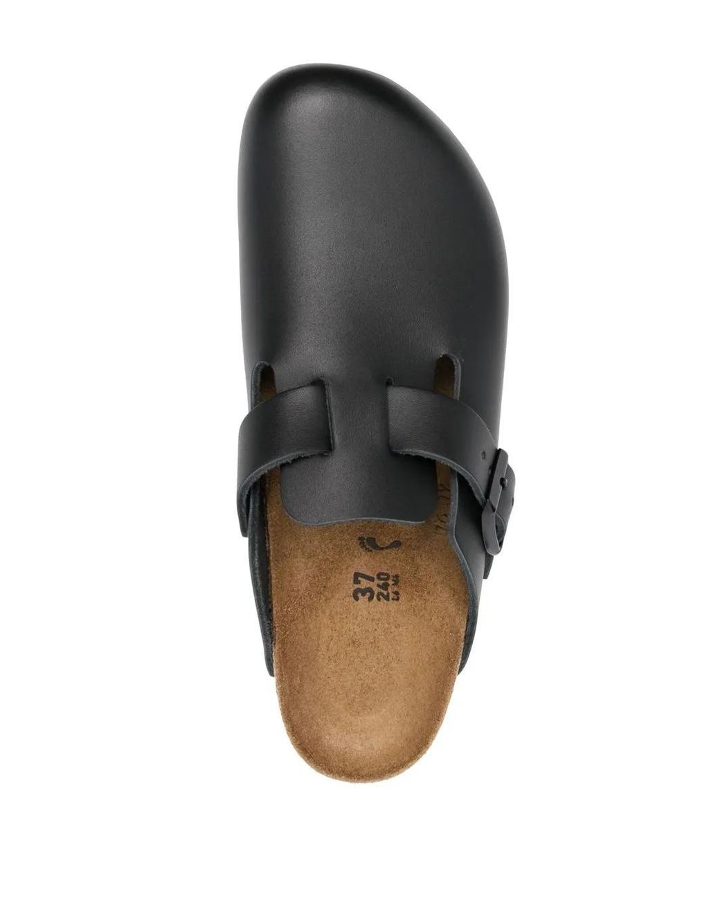 Birkenstock Black Boston Buckled Clogs