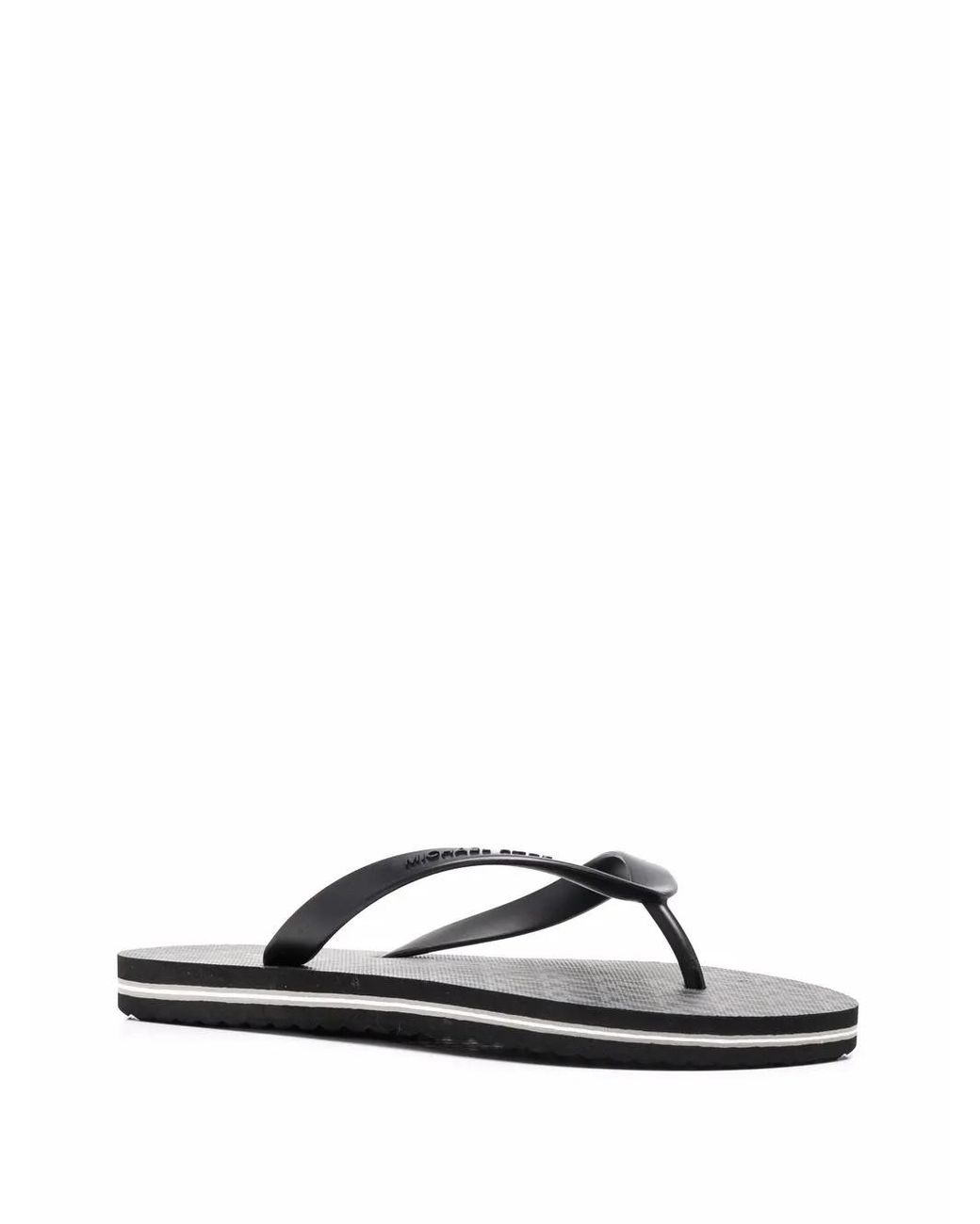 Michael Kors Black Travis Thong-Strap Flip Flops for men