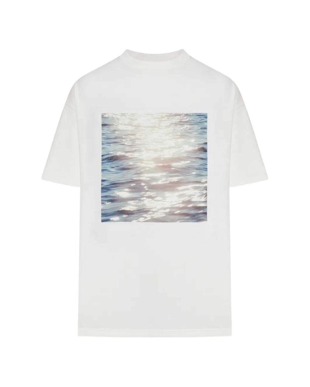 Jil Sander White Photographic-Print T-Shirt