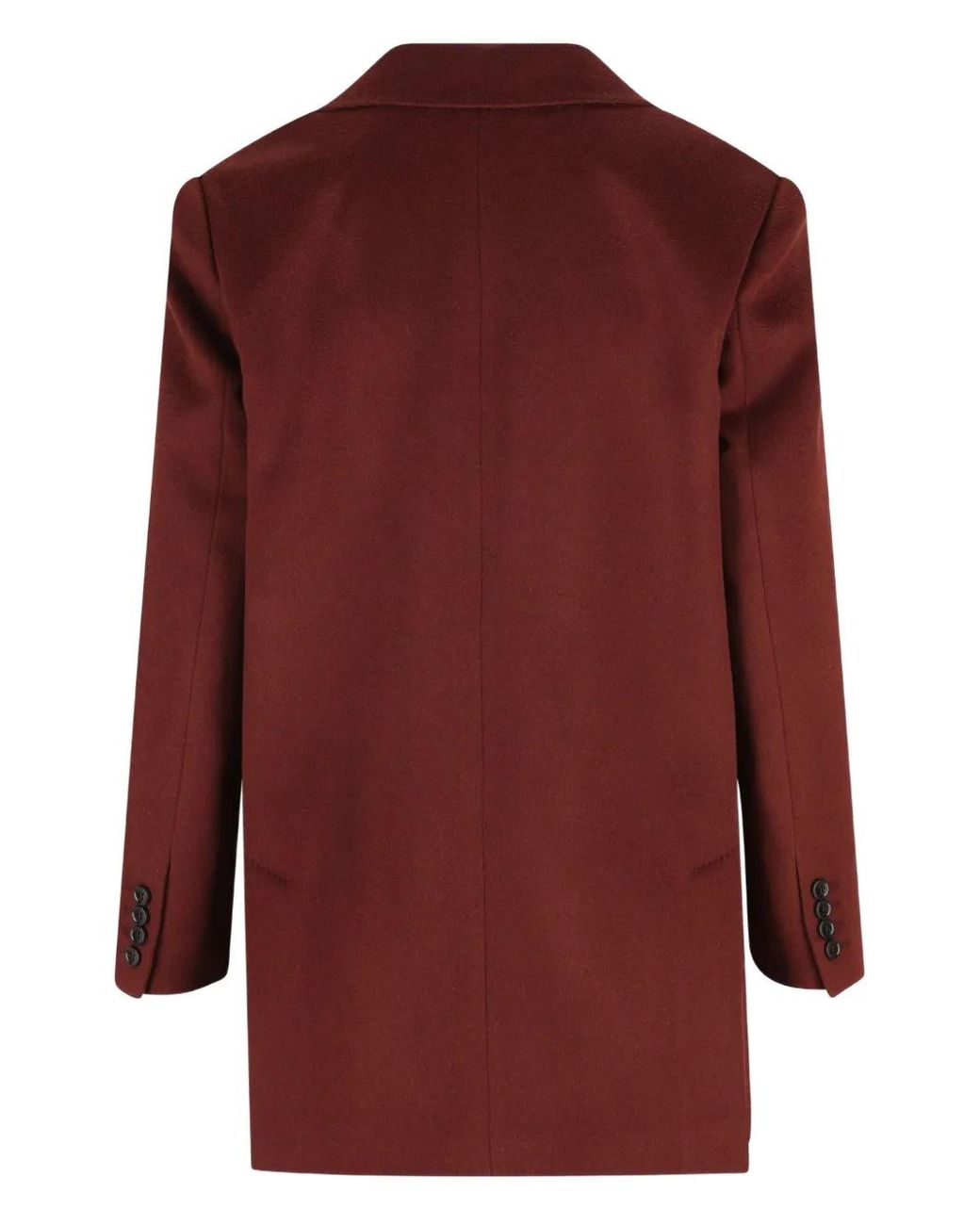 Max Mara Red Single-Breasted Camel Blazer