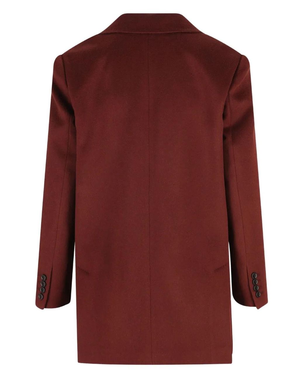 Max Mara Red Single-Breasted Camel Blazer