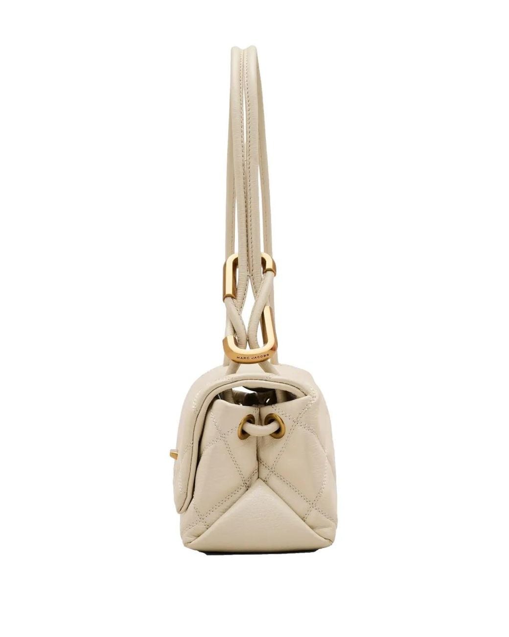 Marc Jacobs White Mini The Quilted Dual Shoulder Bag