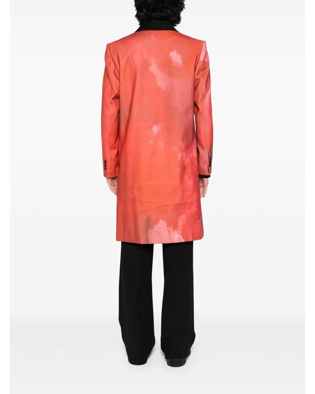 Kidsuper Red Watercolor Girl Coat for men