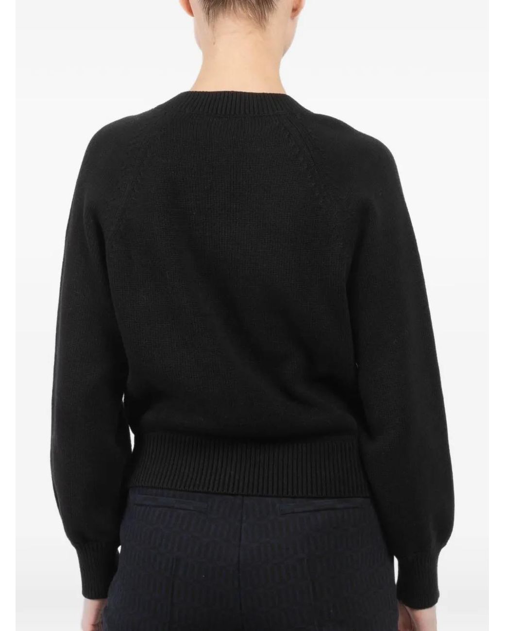 High Sport Black Veronica V-Neck Sweater