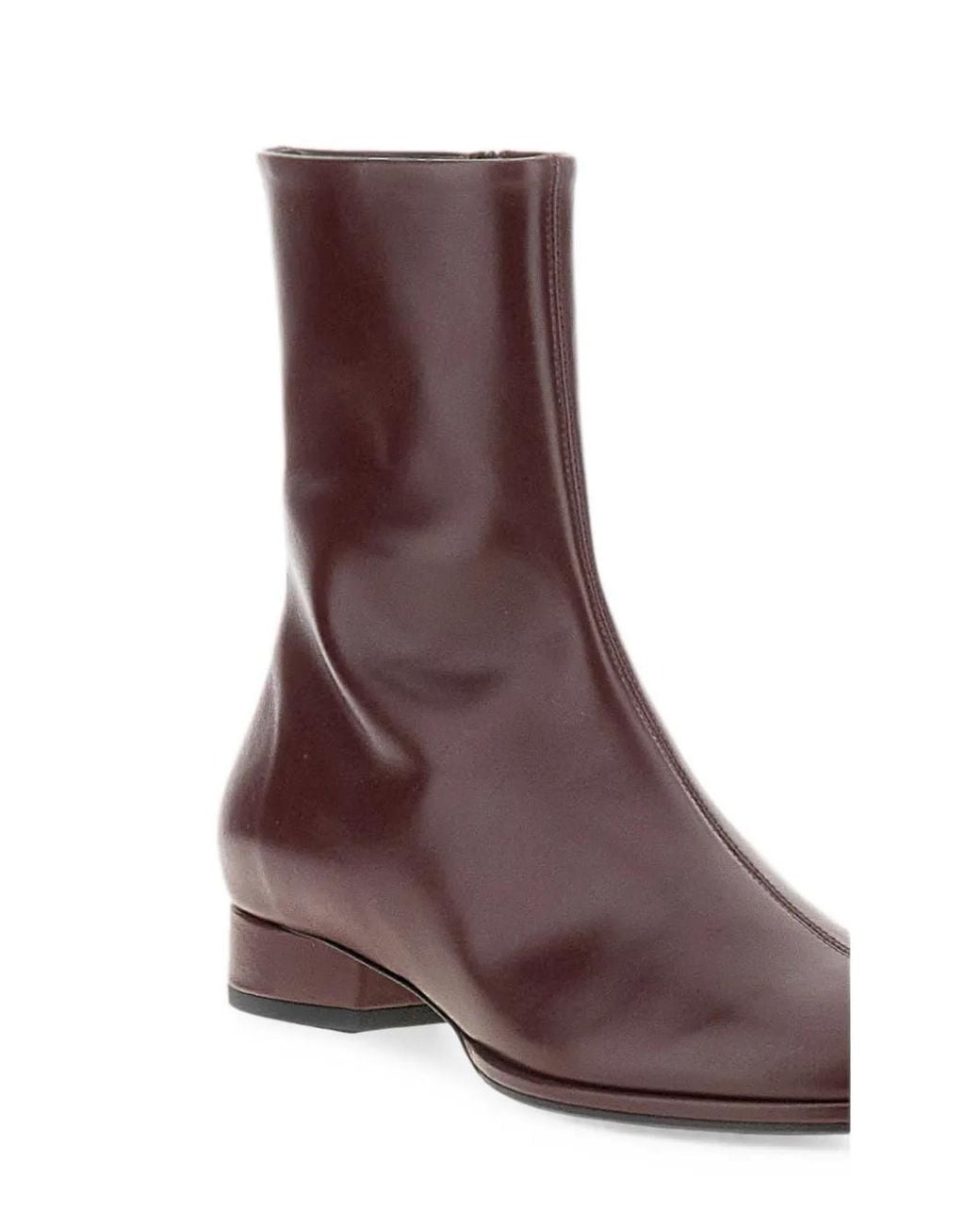 Aeyde Brown Roisin Side-Zip Ankle Boots