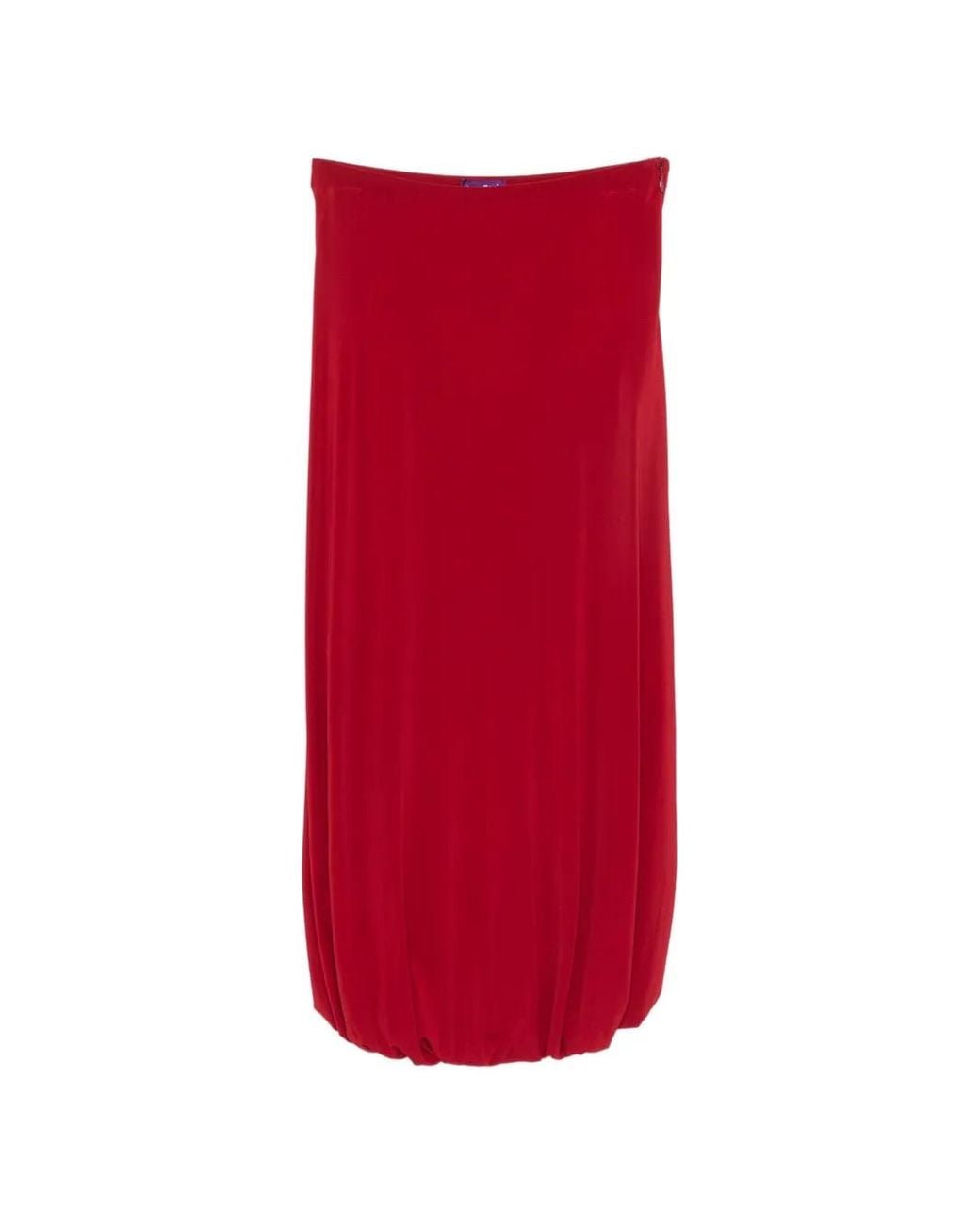 Jean Paul Gaultier Red Draped Asymmetric Skirt