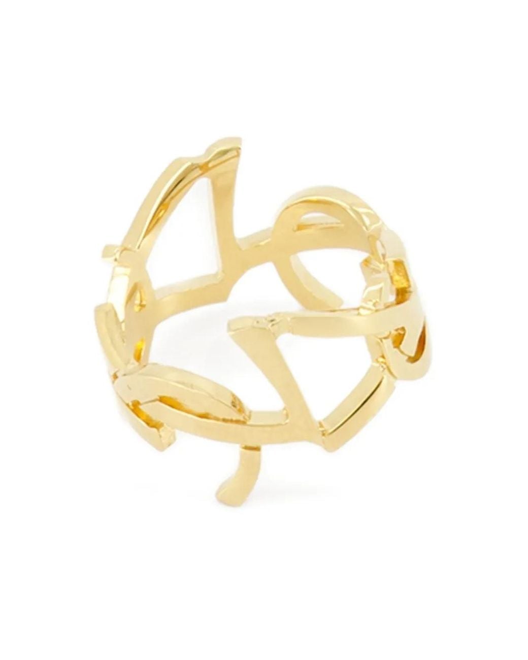 Saint Laurent Metallic Cassandre Ring