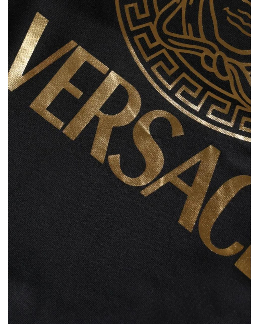 Versace Black Medusa-Print Hoodie for men