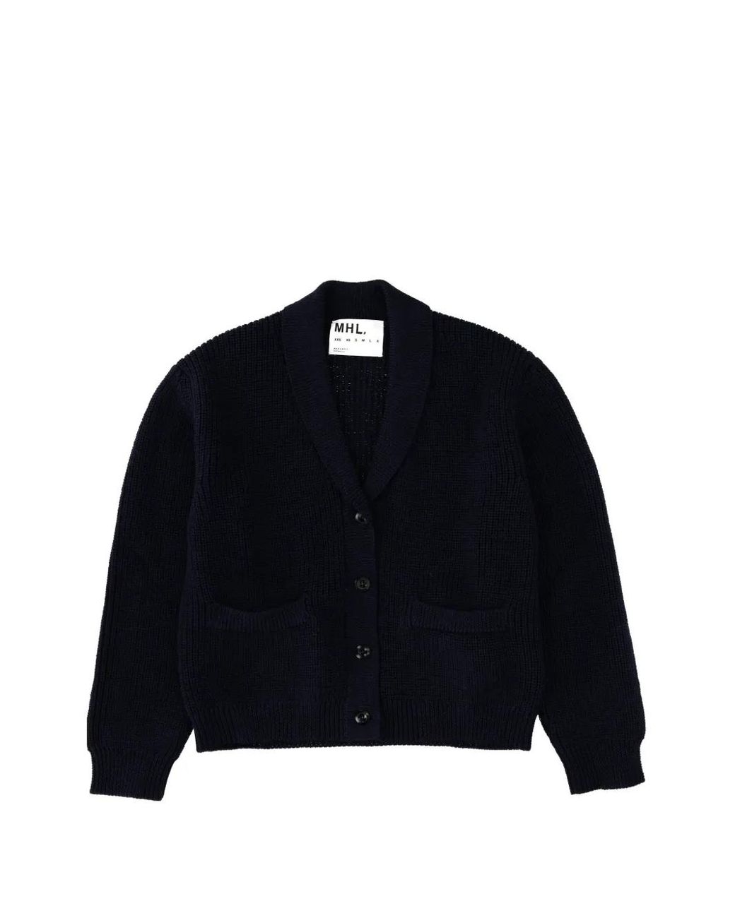 Margaret Howell Black Seamless Bed Cardigan