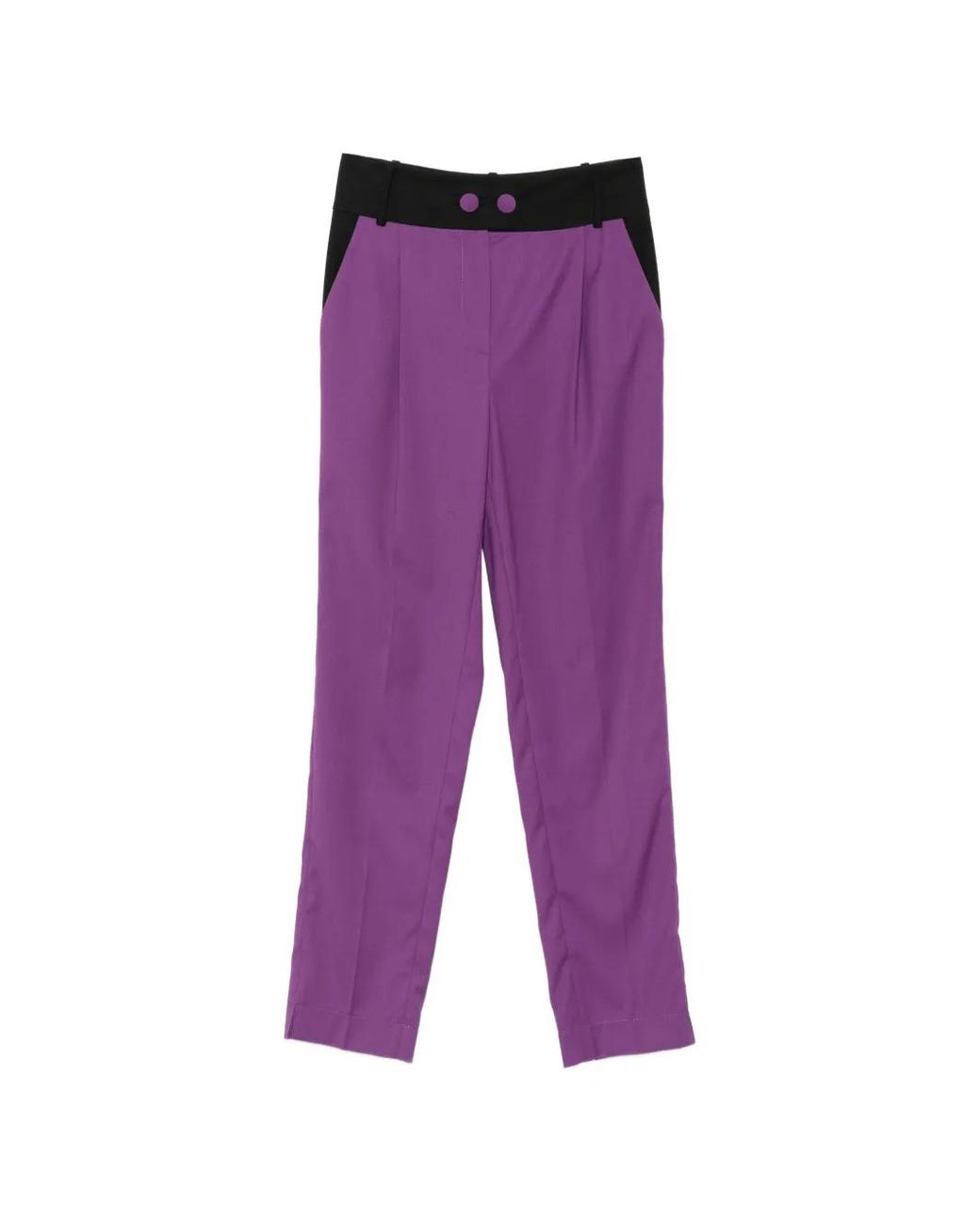 MITILIANE COUTURE Purple Pleated Trousers