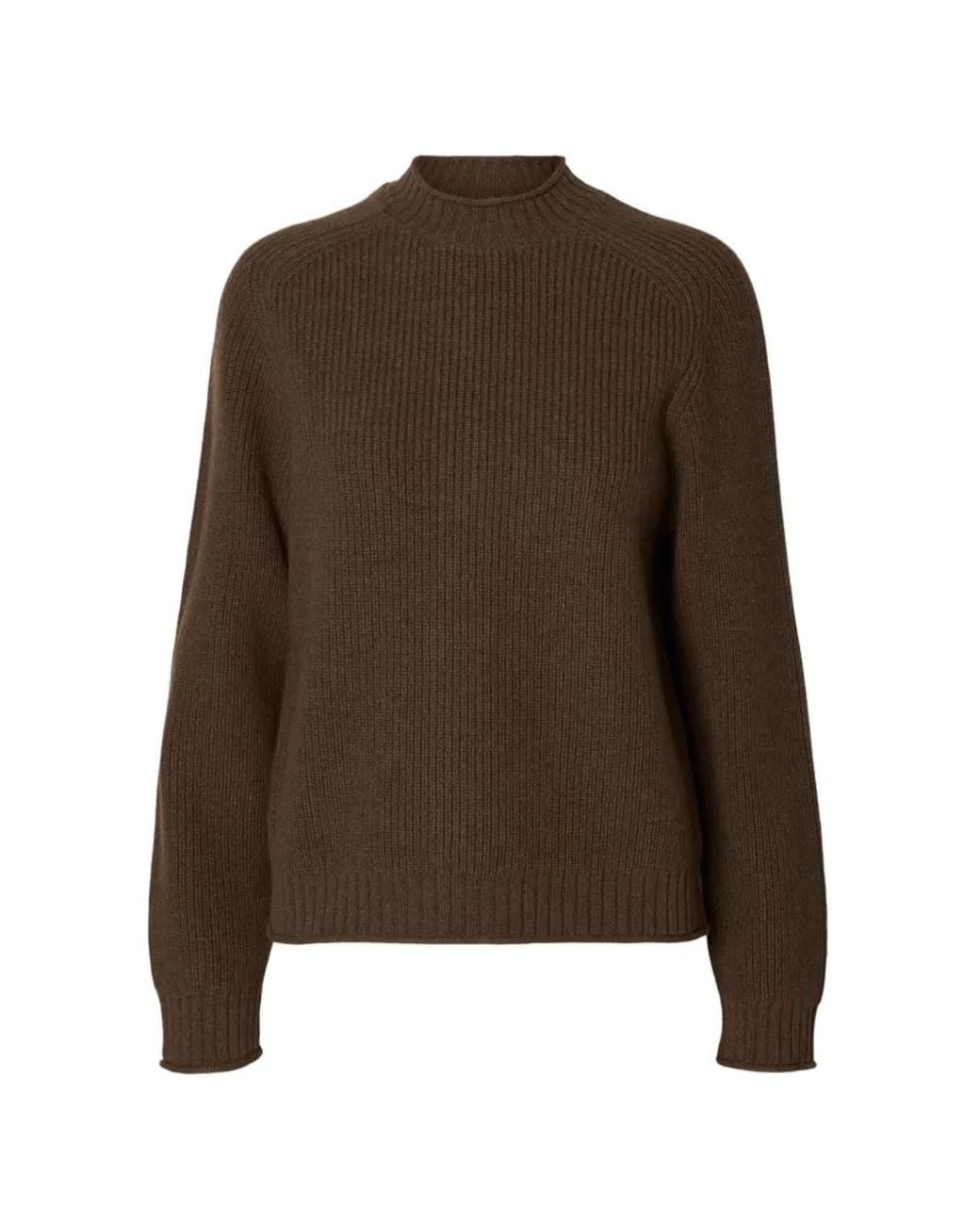 SELECTED Brown Pullover Mit Raglanärmeln