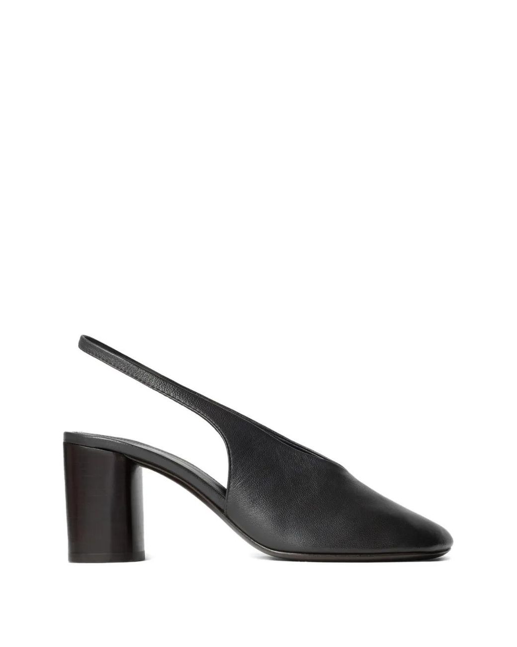 Lemaire Black Square-Toe Slingback Pumps