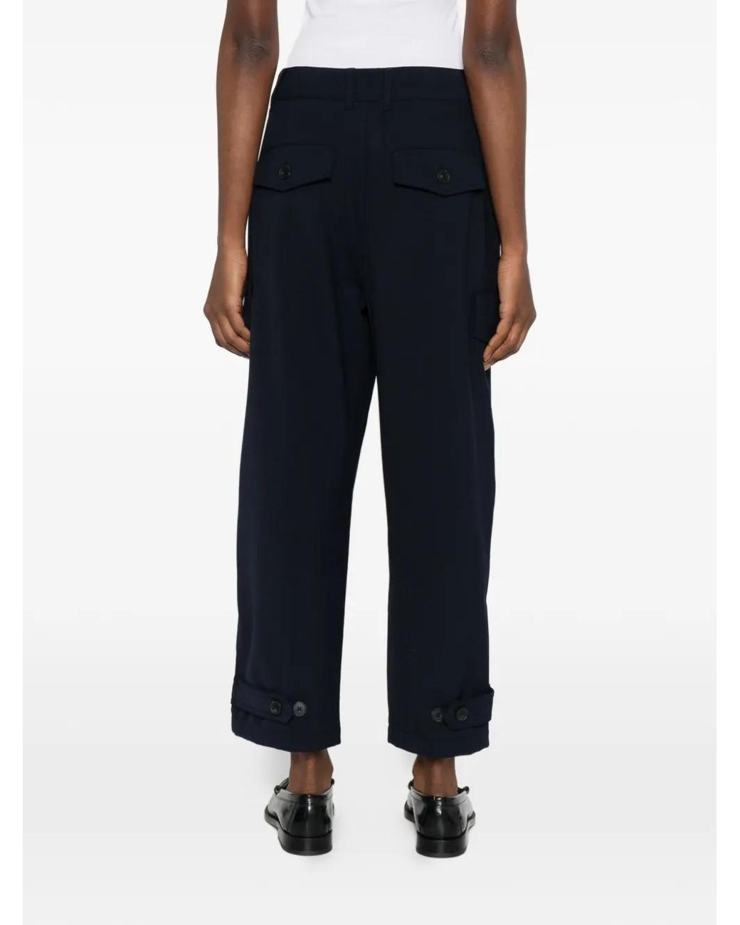 Weekend by Maxmara Blue Pantalon À Poches Cargo
