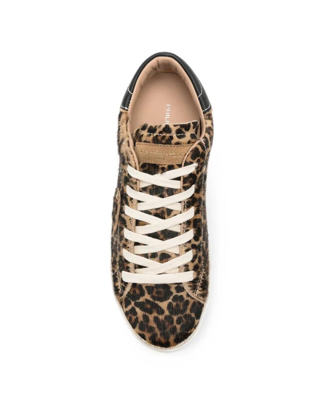 Philippe Model White Baskets À Imprimé Léopard