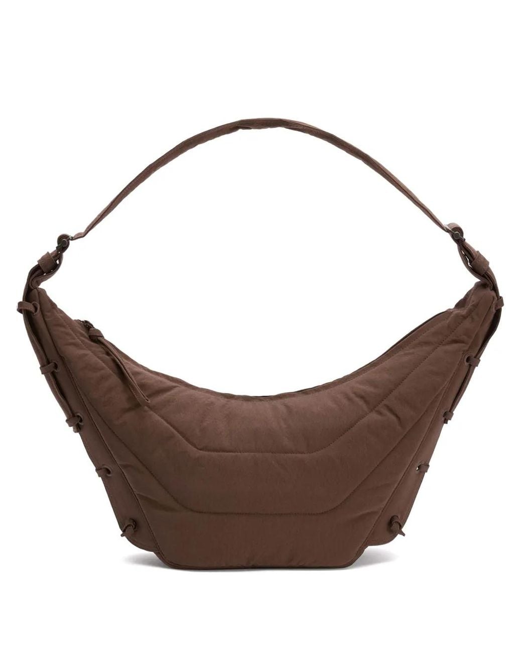 Lemaire Brown Soft Game Medium Shoulder Bag