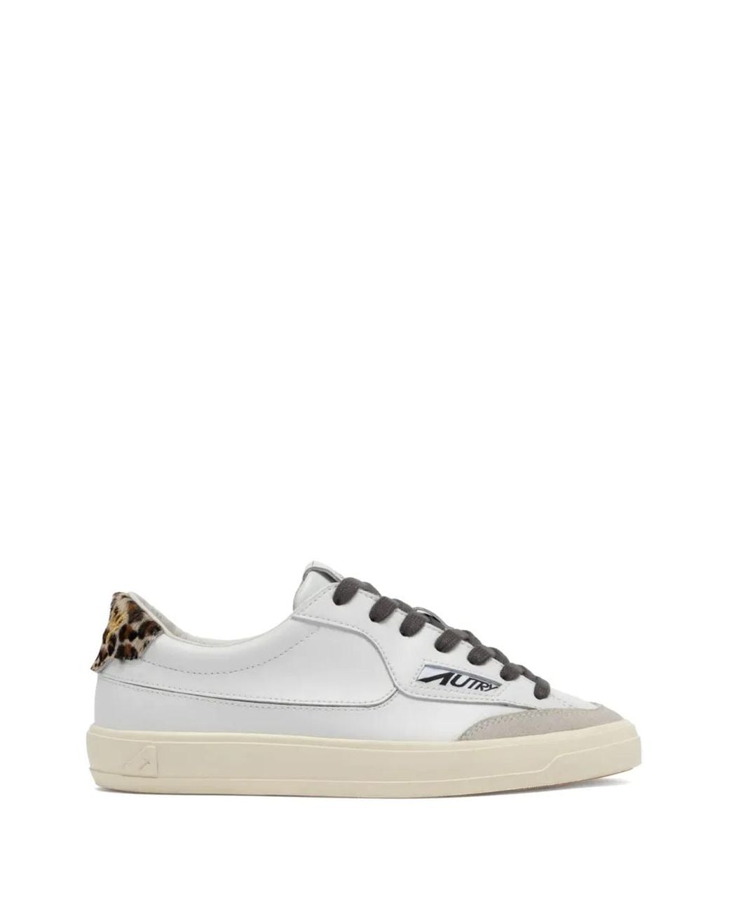 Autry White Windscape Leopard-Print Sneakers