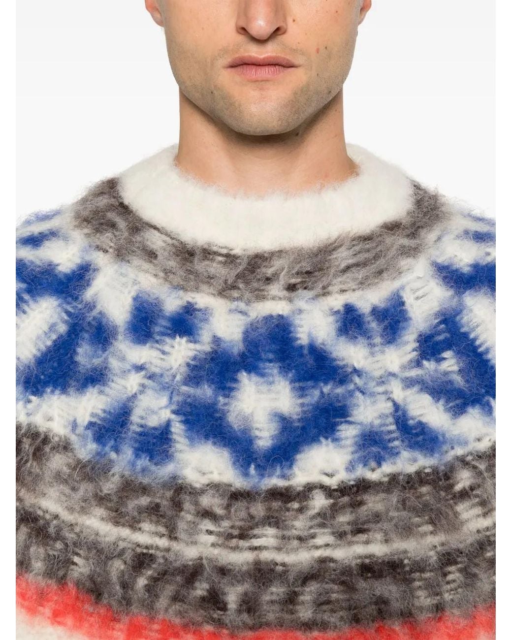 Sacai Trui Met Geborsteld Effect in het Gray voor heren