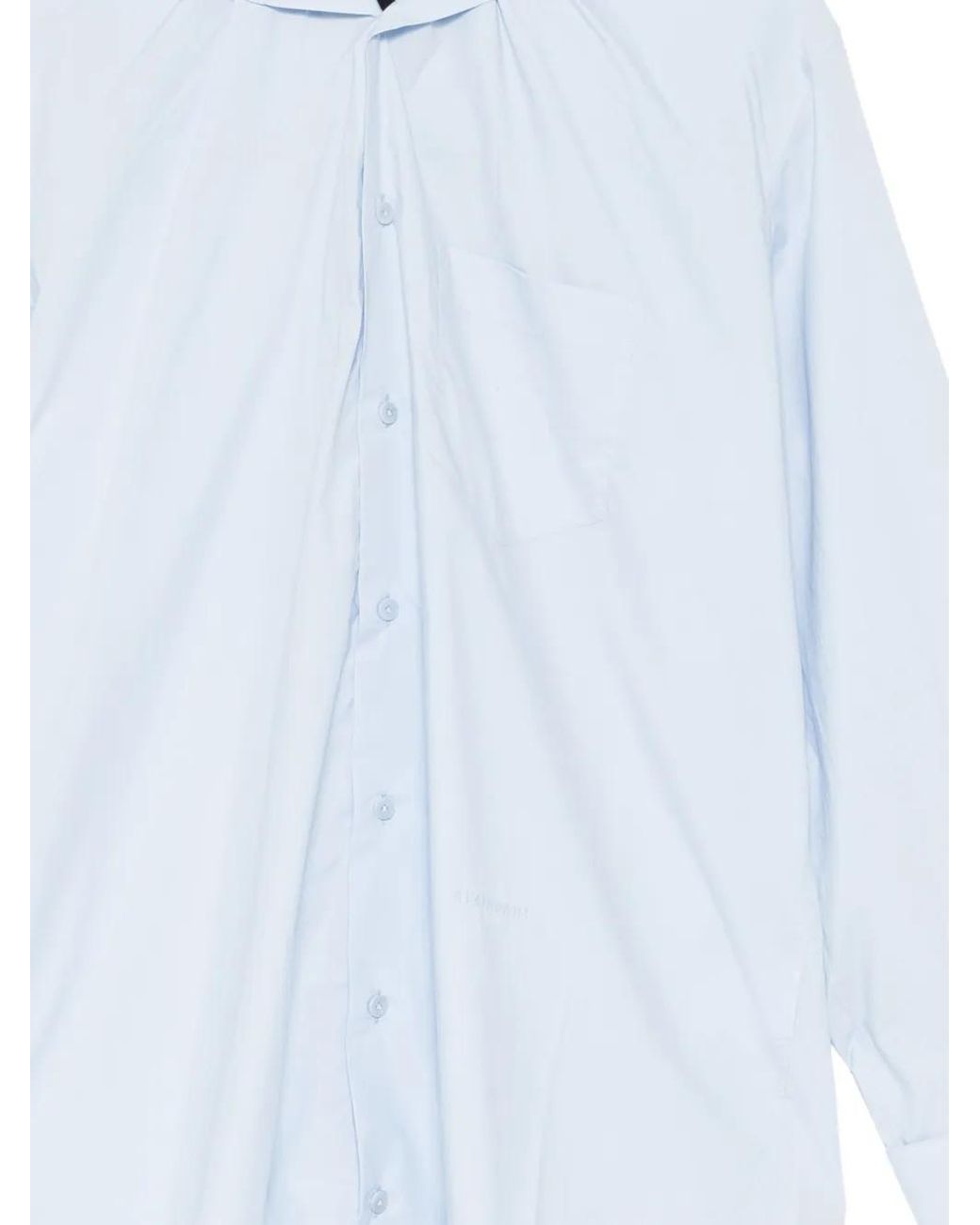 ALAINPAUL White Elasticated Collar Shirt