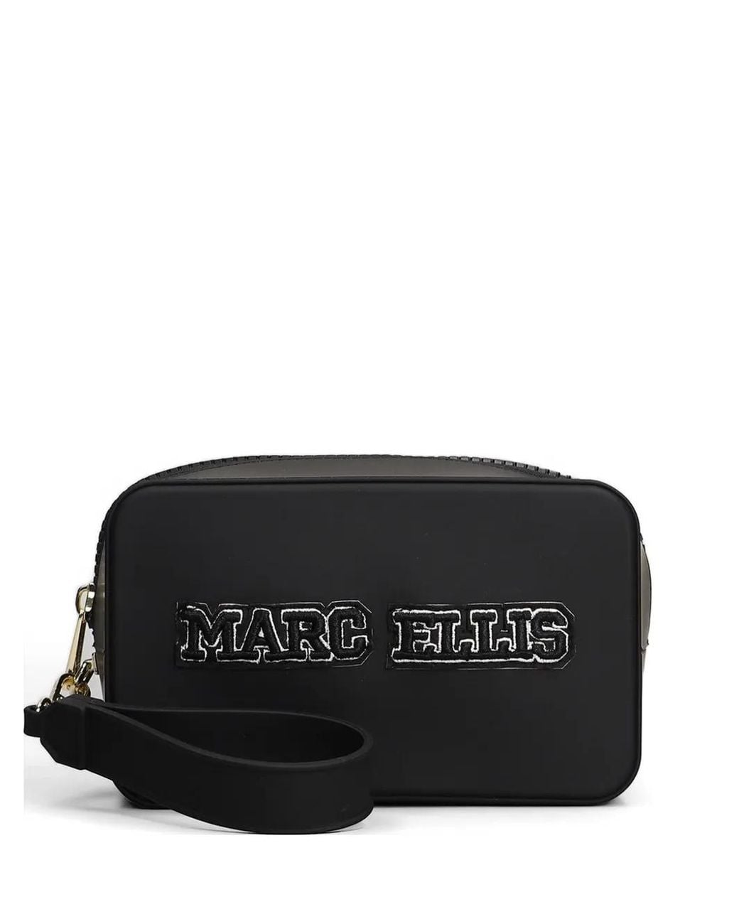 Marc Ellis Black Flat Sponge Clutch Mit Logo-Patch