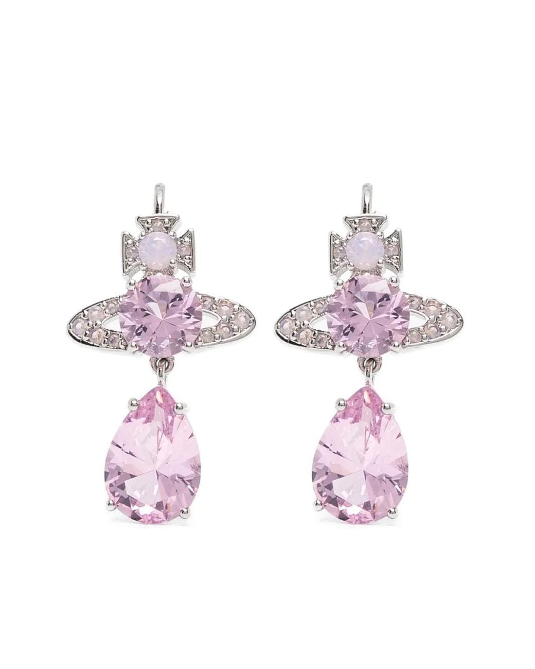 Vivienne Westwood Pink Orb-Motif Drop Earrings