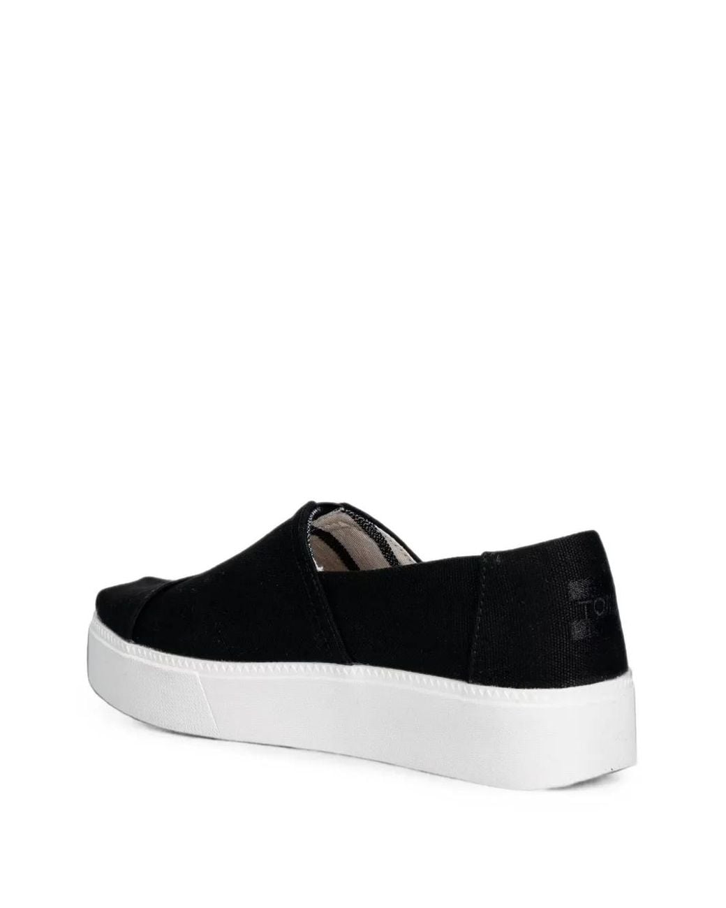 TOMS Black Asher Platform Slip-On Sneakers