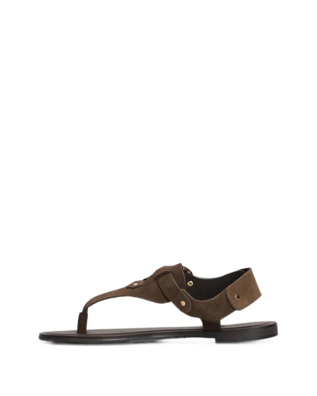 NICOLAS LAINAS Brown Buckle-Fastening Sandals