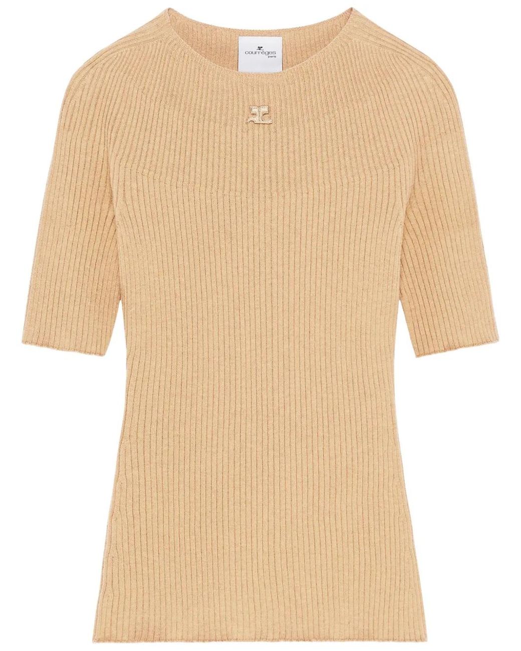 Courreges Natural Solar Ribbed Sweater