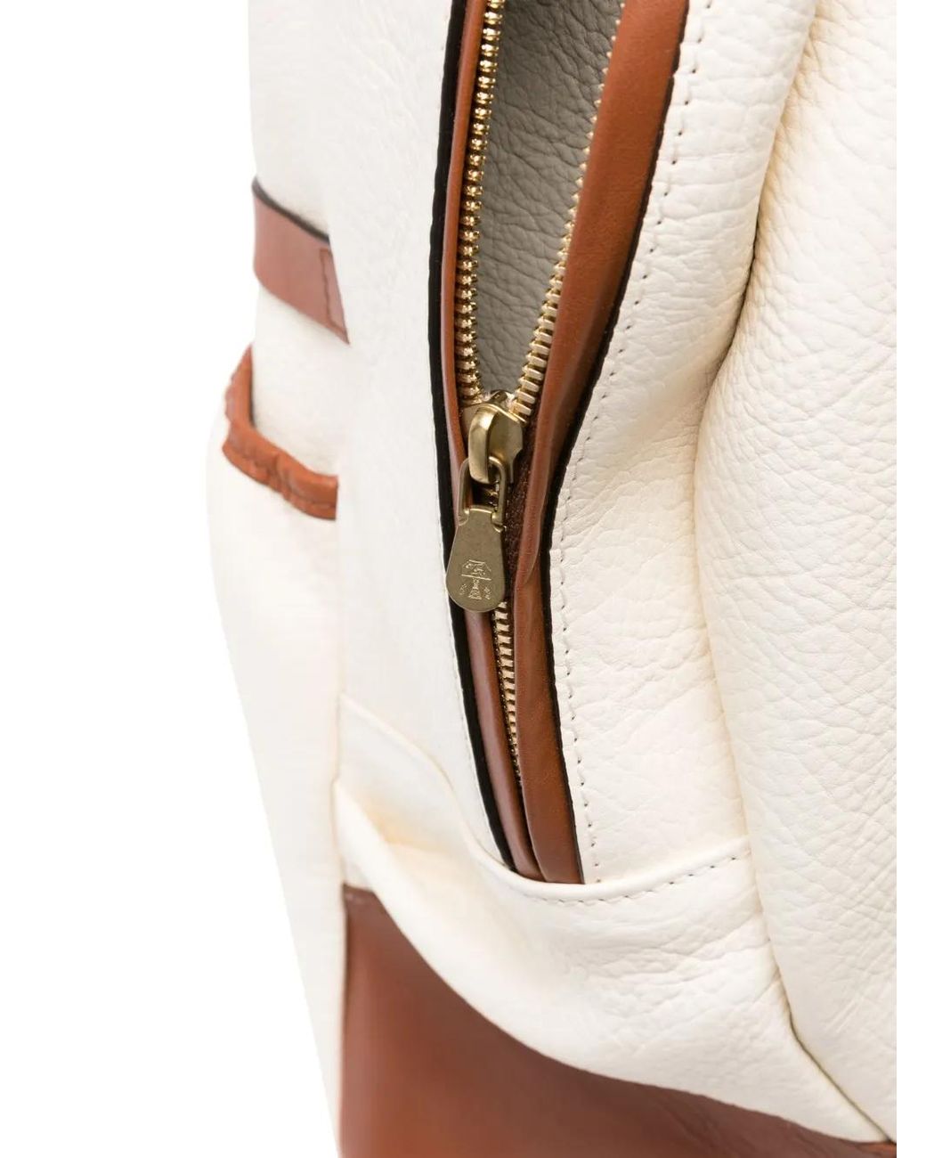 Brunello Cucinelli Brown Leather Backpack for men