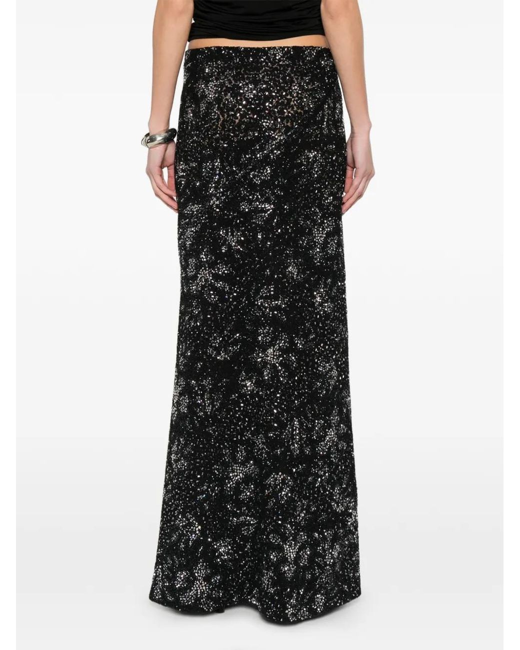 Ermanno Scervino Black Embellished Skirt