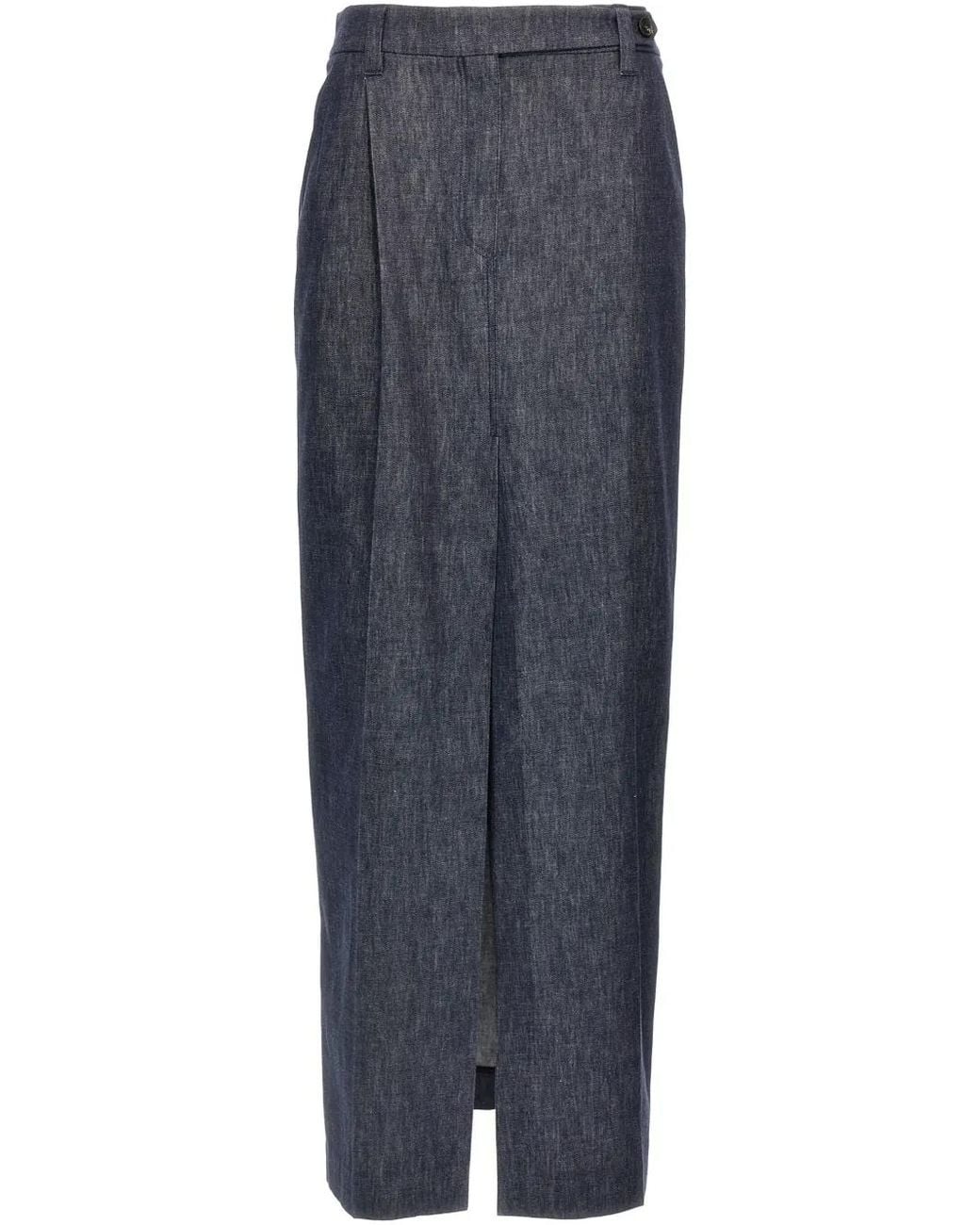 Brunello Cucinelli Blue Skirt Monile
