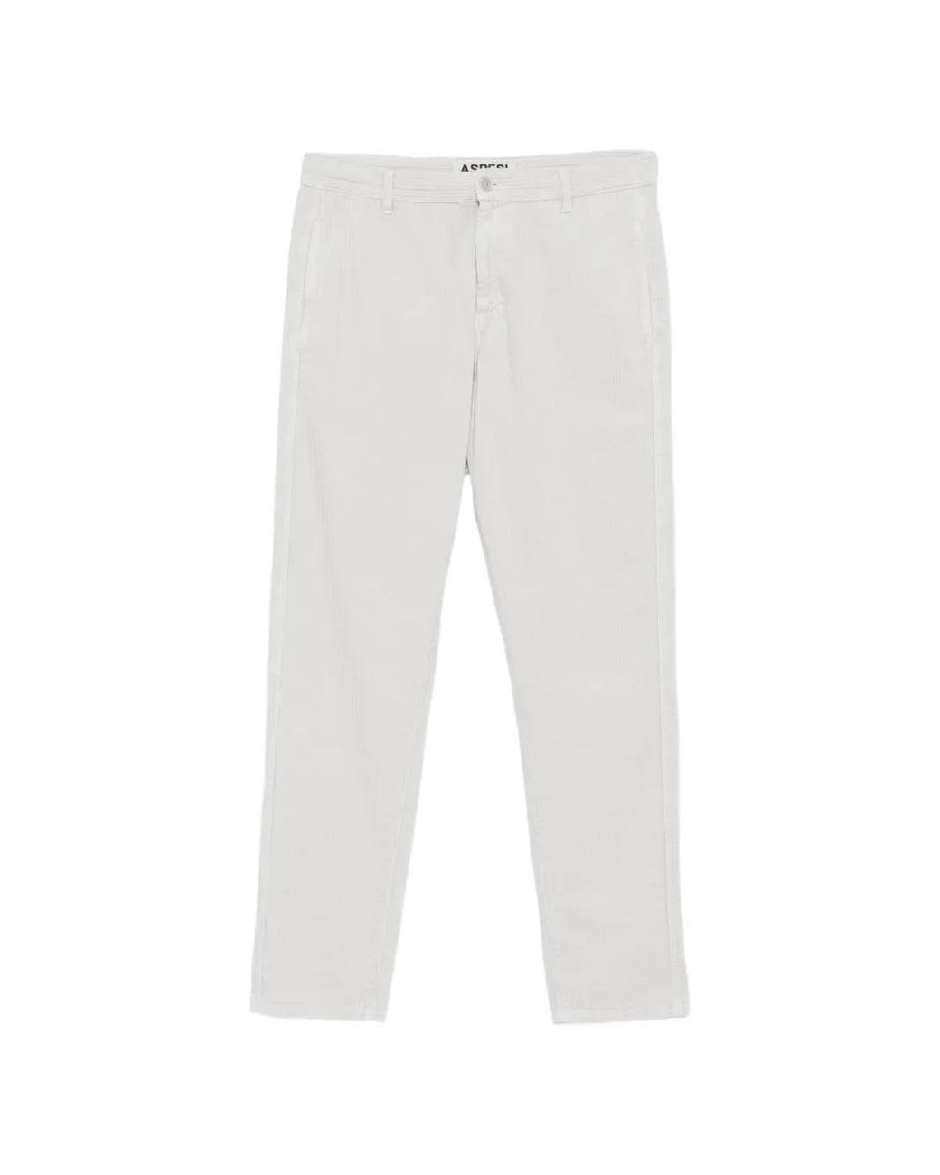 Aspesi White Corduroy Trousers for men
