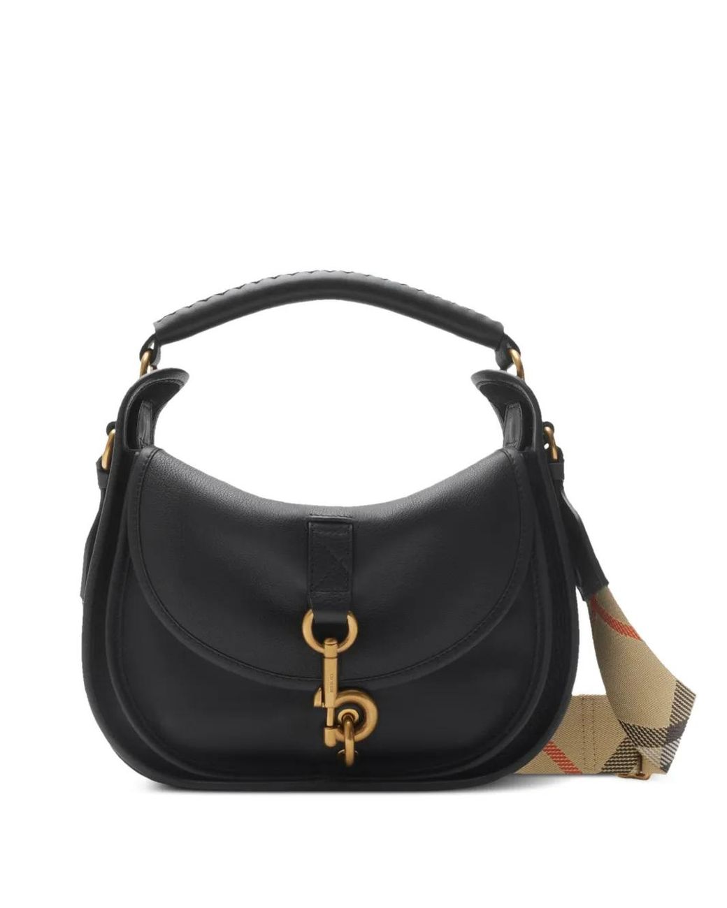Burberry Black Mini Clip Messenger Bag For