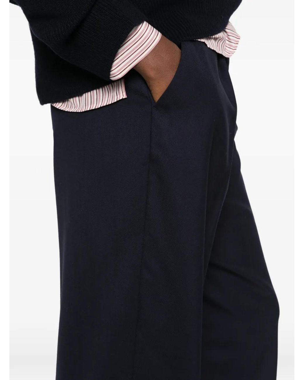 Gant Blue Tailored Wool Trousers