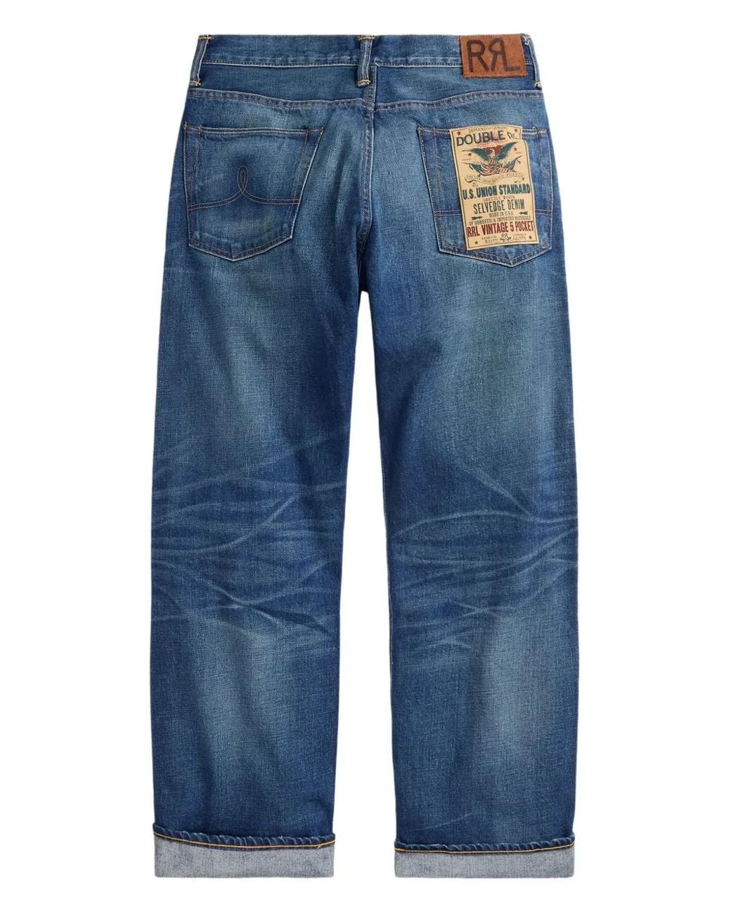 Vaqueros Anchos RRL de hombre de color Blue
