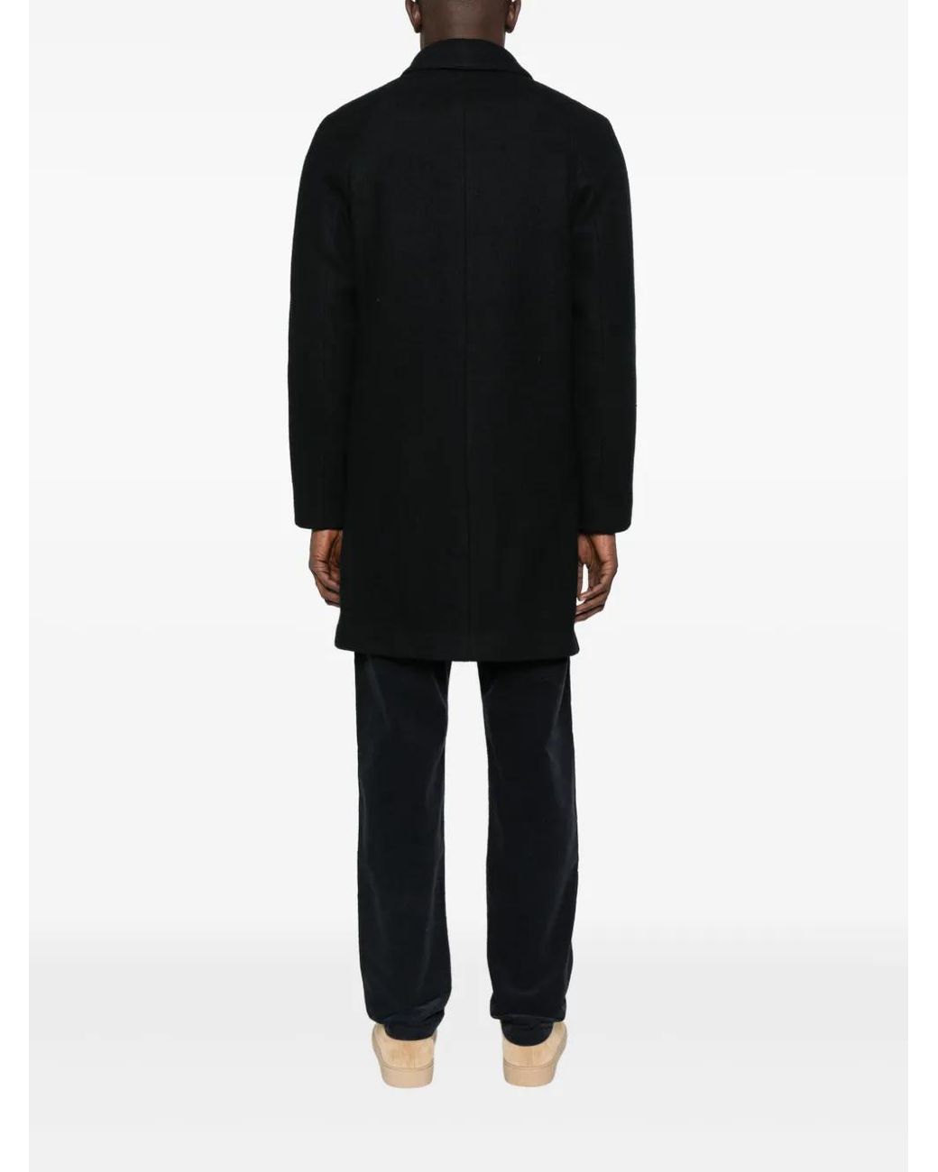 Marc O' Polo Black Single-Breasted Coat for men