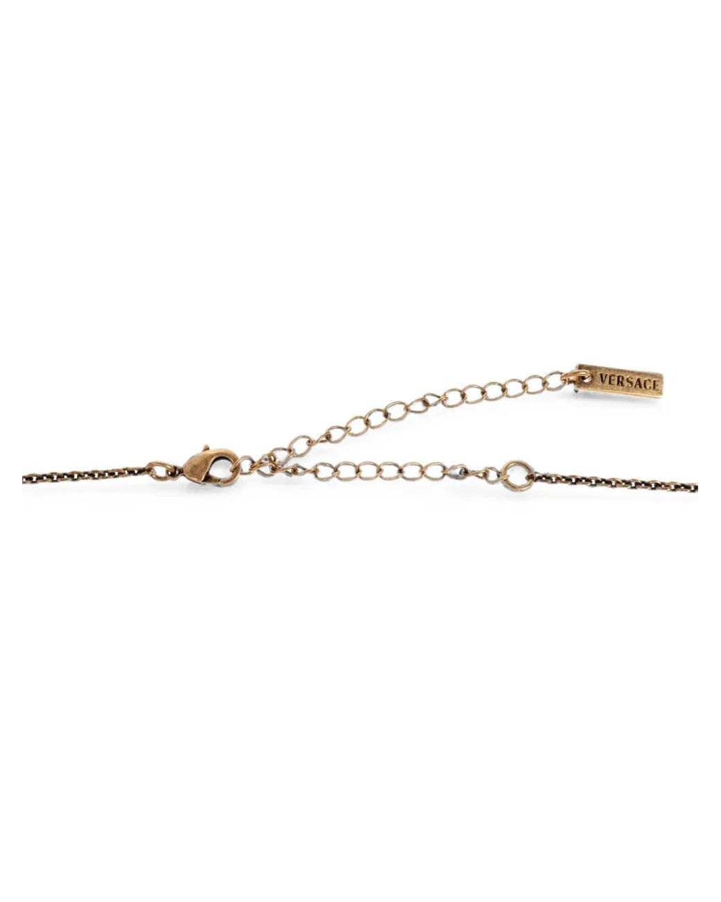 Versace White Aura Medusa-Plaque Necklace