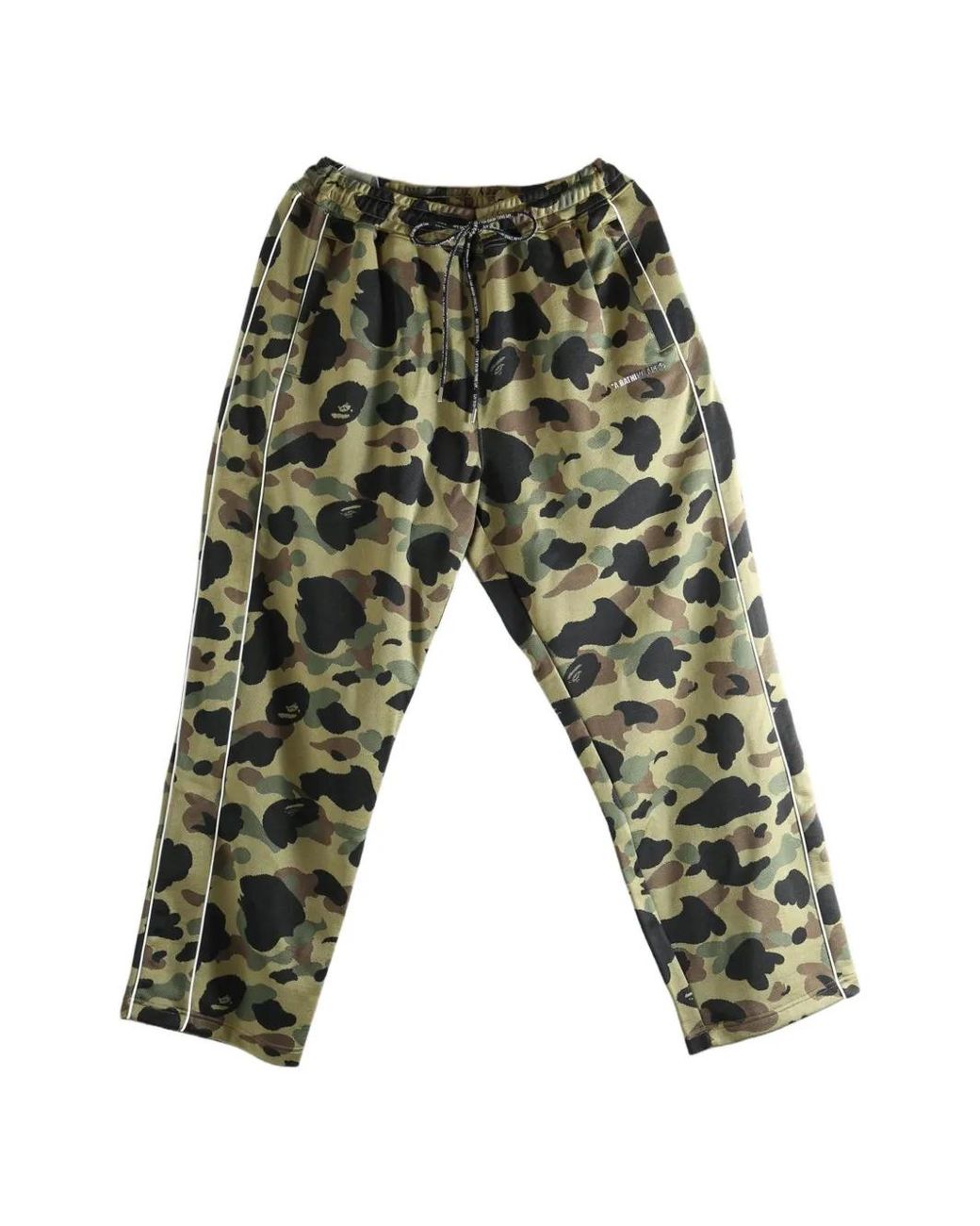 A Bathing Ape Green Camo-Print Track Pants for men