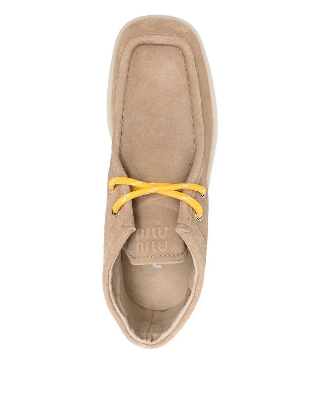 Miu Miu Natural 45Mm Suede Desert Boots