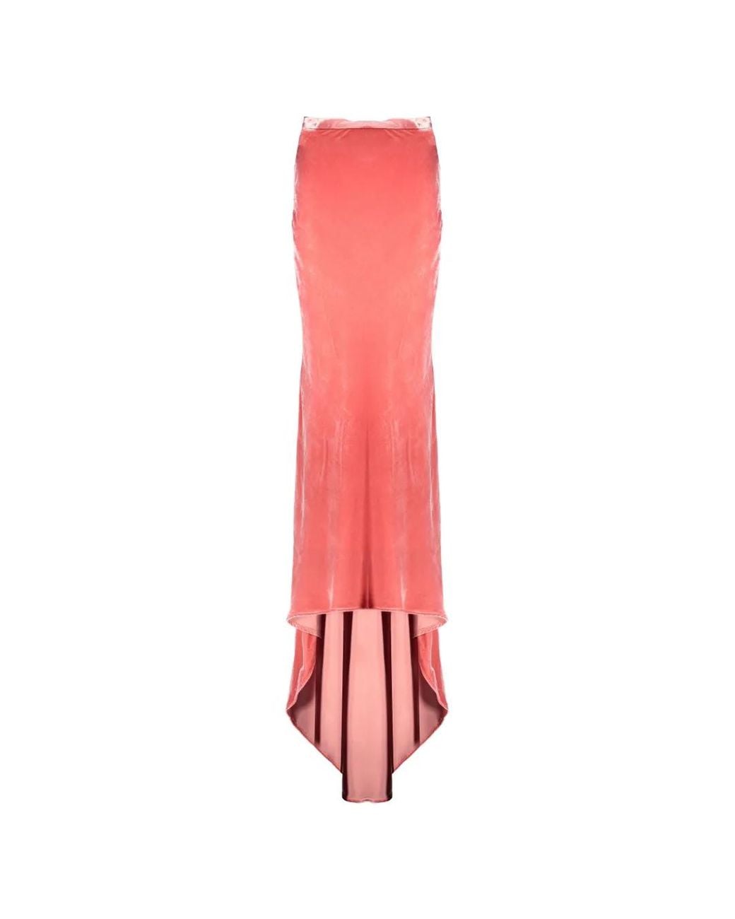 Ellery Pink Jupe Longue En Velours À Design Asymétrique