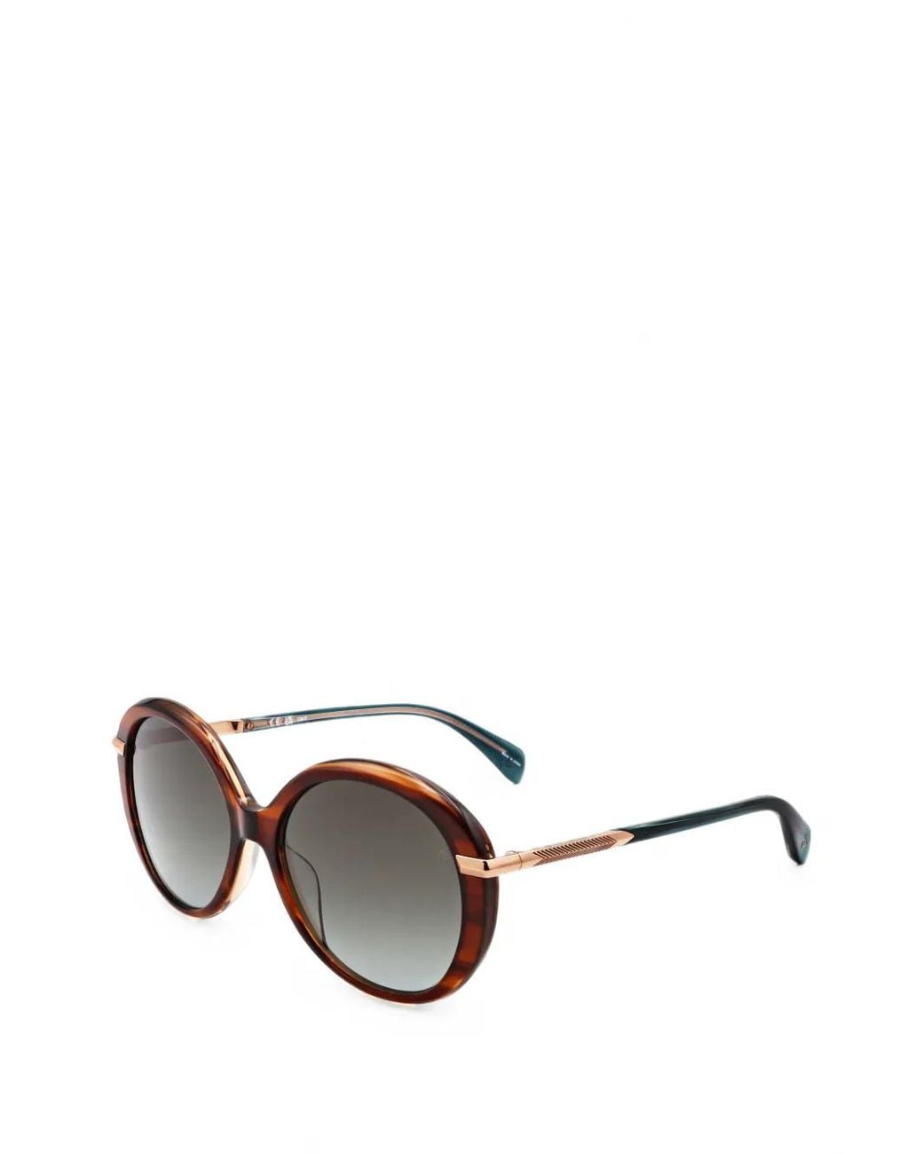 Rag & Bone Brown Round-Frame Sunglasses